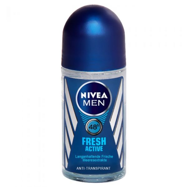 مام رول مردانه فِرِش اکتیو نیوا 50 میلی لیتری Nivea Men Fresh Active Roll-on Deodorant 50ml