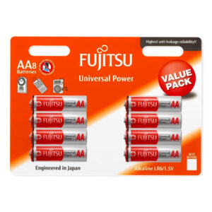 باتری آلکالاین قلمی (AA) فوجیتسو مدل Universal Power بسته‌ی 8 عددی
