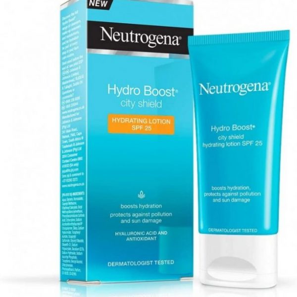 كرم ضد آفتاب و آبرسان هيدروبوست نوتروژيناneutrogena hydro boost city shield nemlendirici hafif krem spf25