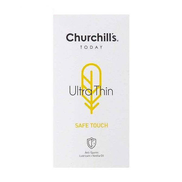 کاندوم فوق العاده نازک چرچیلز مدل Safe touch بسته 12 عددی