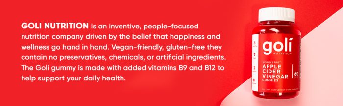 پاستیل لاغری سرکه سیب گلیApple Cider Vinegar Gummy Vitamins by Goli Nutrition 