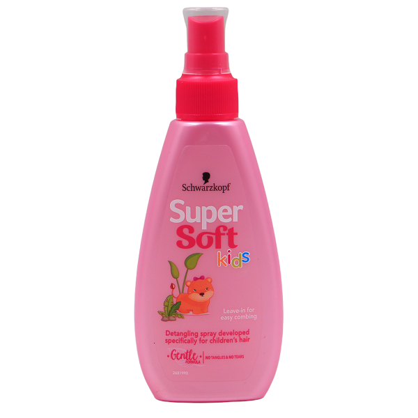 اسپری گره باز‌کن موی کودک شوراتسکف SCHWARZKOPF SUPERSOFT KIDS DETANGLER SPRAY GIRLS 150ML