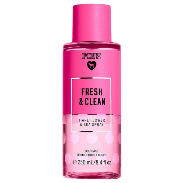 بادی میست پینک فرش اند کلین ویکتوریا سکرتVictoria's Secret PINK Fresh And Clean Travel flower & sea body mist