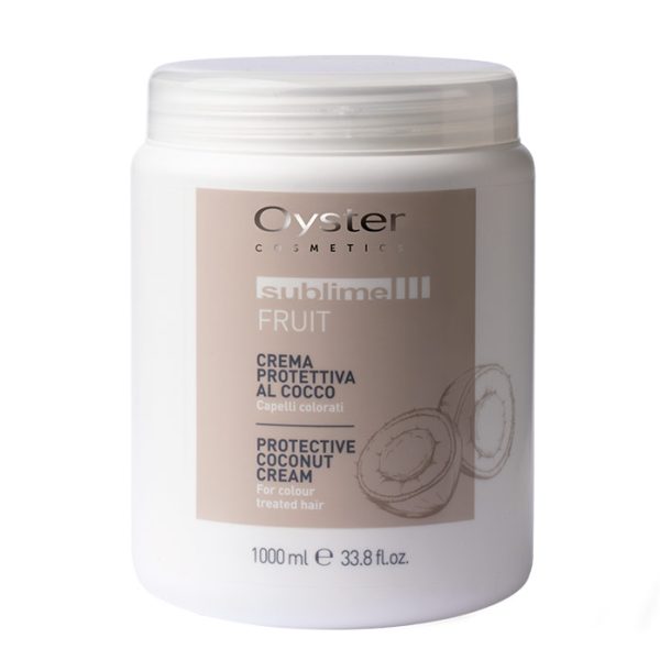 ماسک مو محافظت کننده روغن نارگیل اویستر مخصوص موهای رنگ شده Oyster Professional Sublime Fruit Protective Coconut Cream Mask for Colored hair 1000ml