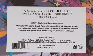 ادوپرفیوم اینترلود بلک آیریس من آمواژ AMOUAGE Interlude Man's Eau de Parfum Spray