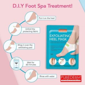 ماسک پاشنه پا پیوردم Purederm Exfoliation Foot Spa Self Foot Care Heel Foot Peeling Mask