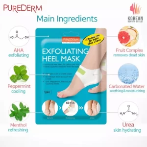 ماسک پاشنه پا پیوردم Purederm Exfoliation Foot Spa Self Foot Care Heel Foot Peeling Mask
