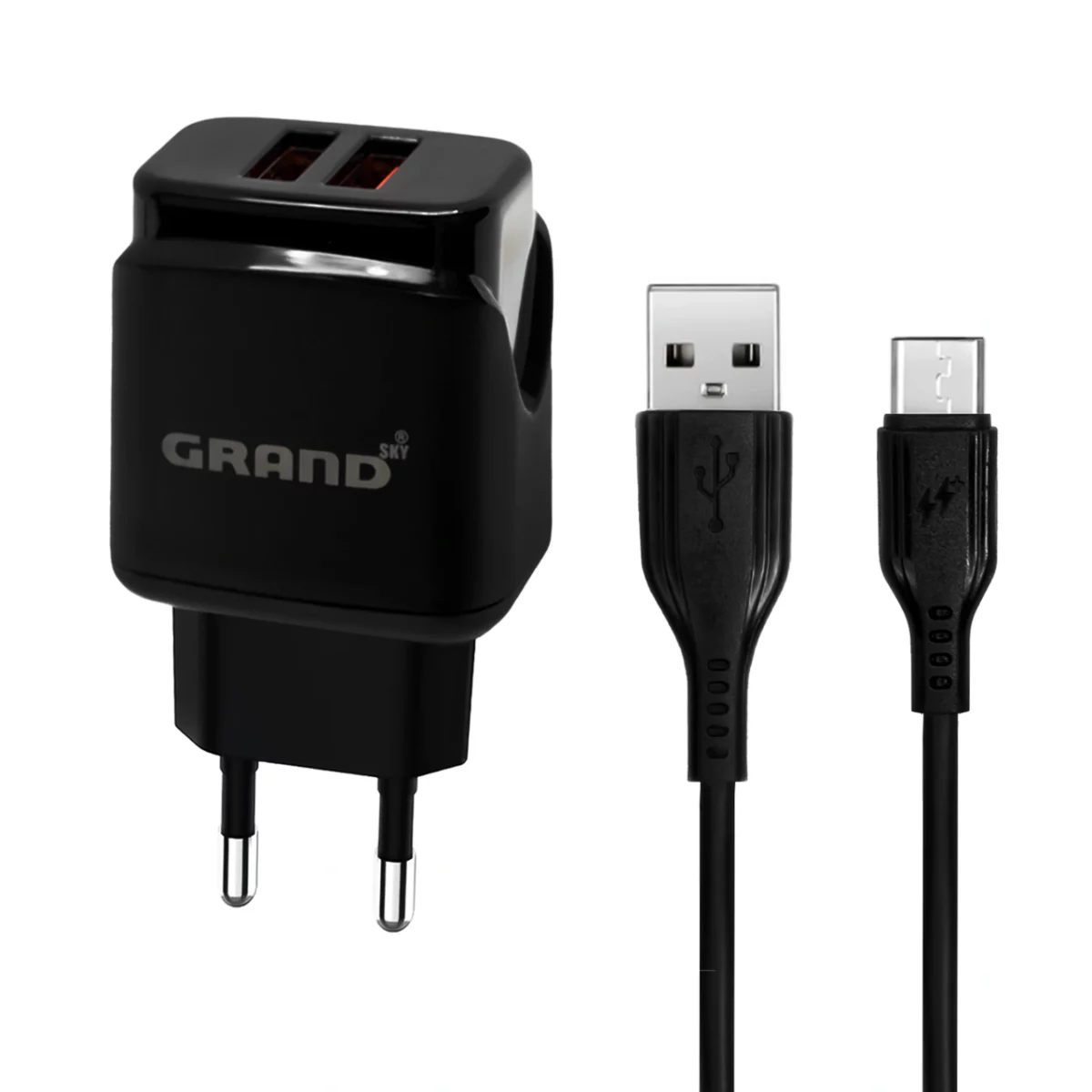 شارژر دیواری گرنداسکای مدل X2 به همراه کابل میکرو USB