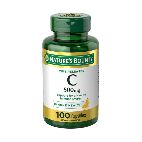 کپسول ویتامین سی نیچرز بونتی تقویت سیستم ایمنی بدن ۱۰۰عددی Nature’s Bounty Vitamin C 500mg