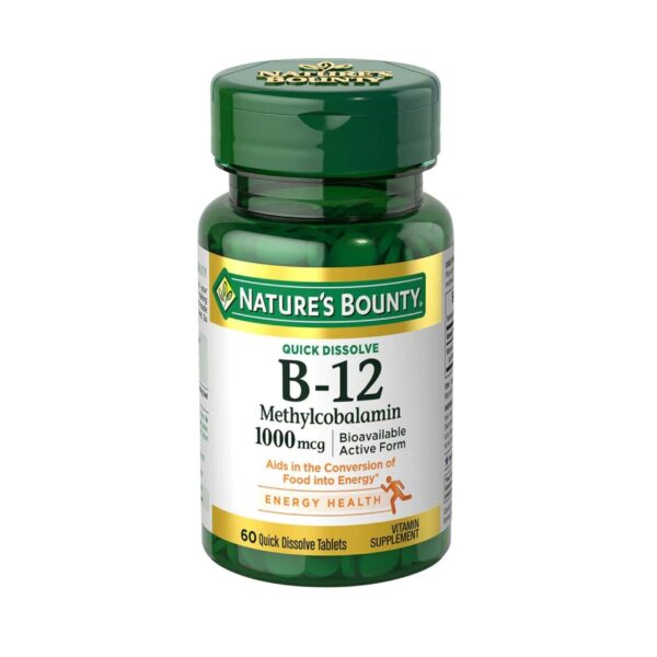 مکمل تخصصی B12 نیچرزبونتی سلامت قلب و سیستم عصبی ۱۰۰۰mcg