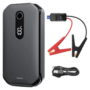 پاوربانک و جامپ استارتر قابل حمل خودرو بیسوس مدل CRJS03 با ظرفیت 12000 میلی آمپر ساعت