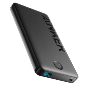 پاوربانک انکر مدل A1334 با ظرفیت 10000 میلی آمپر ساعت، کابل USB به تایپ سی و توان 12 وات